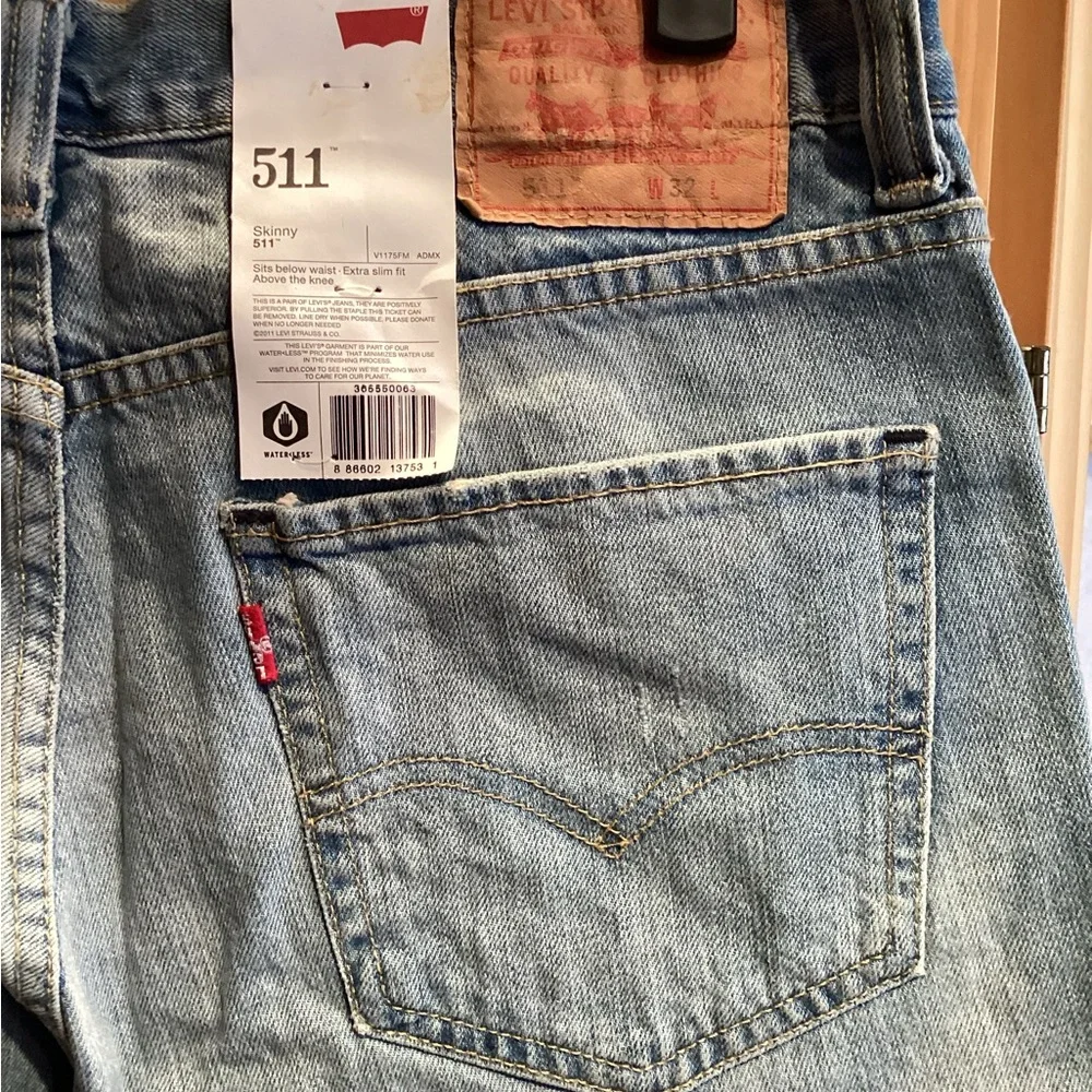 Levi's 511 Skinny Shorts Vintage Denim Men's Size 32